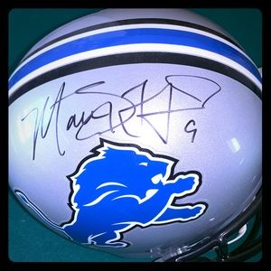 autographed “Matthew Stanford” football Helmet.